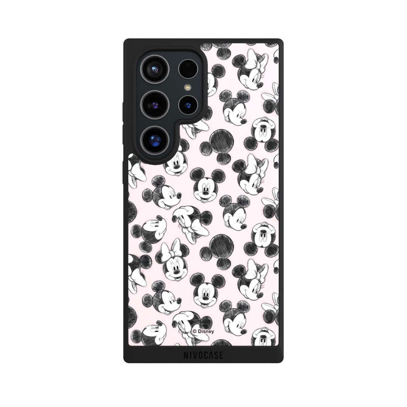 Galaxy S24 Ultra NIVOpure Minnie & Mickey Viele Gesichter Pink