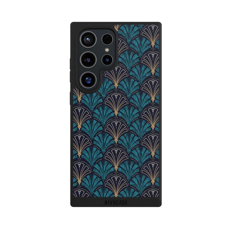 Galaxy S24 Ultra NIVOpure Art Deco Teal Gold Seamless