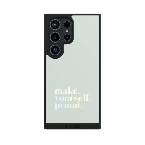 Samsung Galaxy S24 Ultra NIVOpure Make Yourself Proud Quote-Mint and Gradient