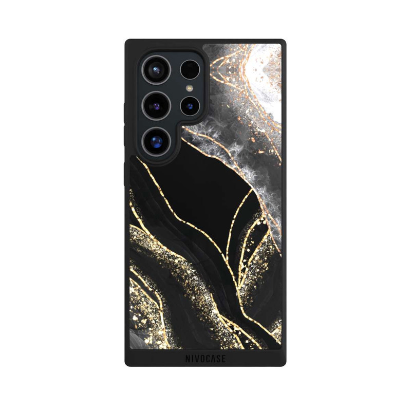 Galaxy S24 Ultra NIVOpure Dunkler Marmor Gold