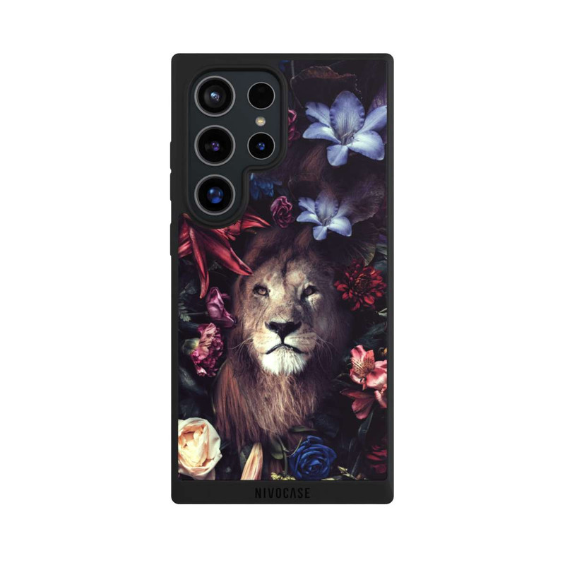 Galaxy S24 Ultra NIVOpure Lion & Fleurs Colorées