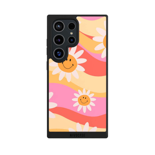Samsung Galaxy S24 Ultra NIVOpure Retro Smiles Orange Colorful