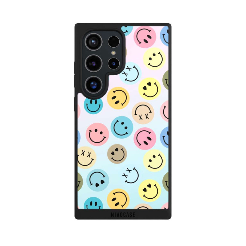 Galaxy S24 Ultra NIVOpure Smiles Emotes Pattern Colorful