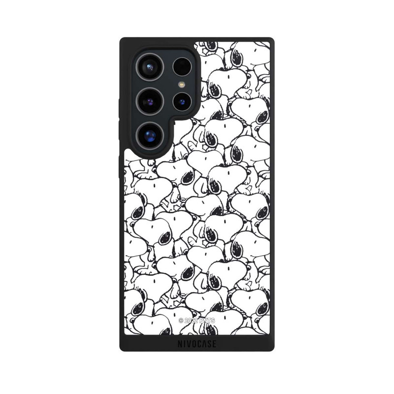 Galaxy S24 Ultra NIVOpure Snoopy Muster Schwarz und Weiß