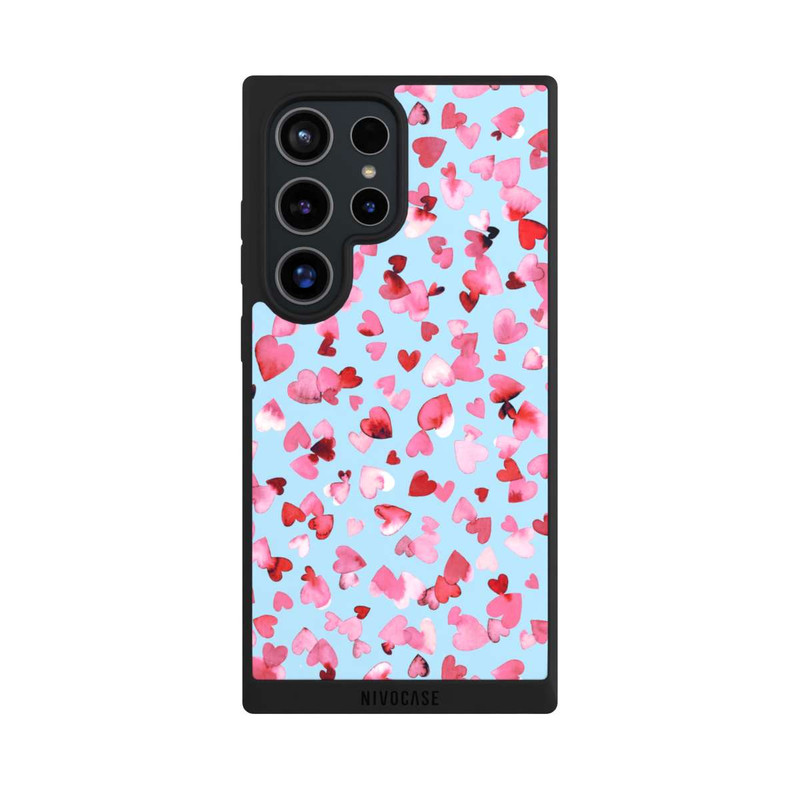 Galaxy S24 Ultra NIVOpure Saint Valentin Amour Coeurs Rose Bleu