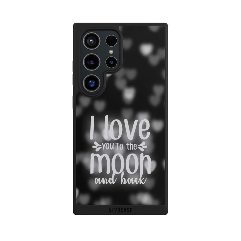 Galaxy S24 Ultra NIVOpure I Love You to The Moon And Back Black Hearts