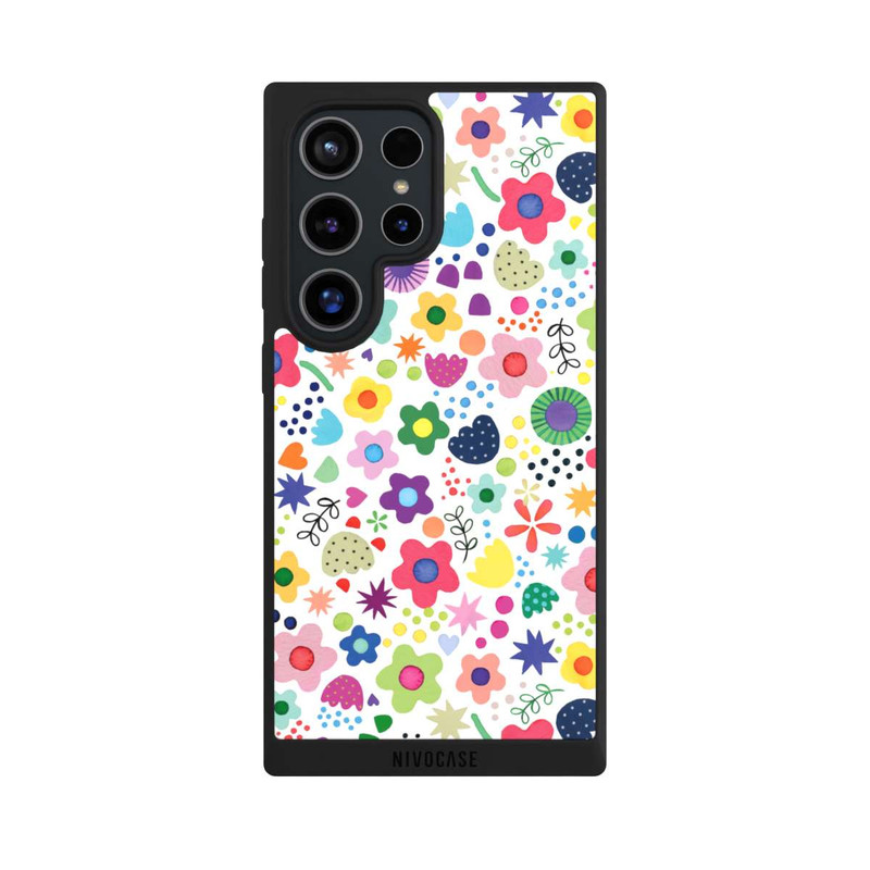 Galaxy S24 Ultra NIVOpure Psychedelische Blumen bunt