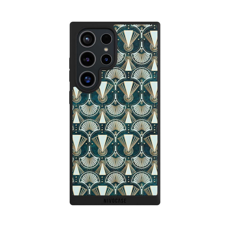 Galaxy S24 Ultra NIVOpure Art Deco Green Pattern