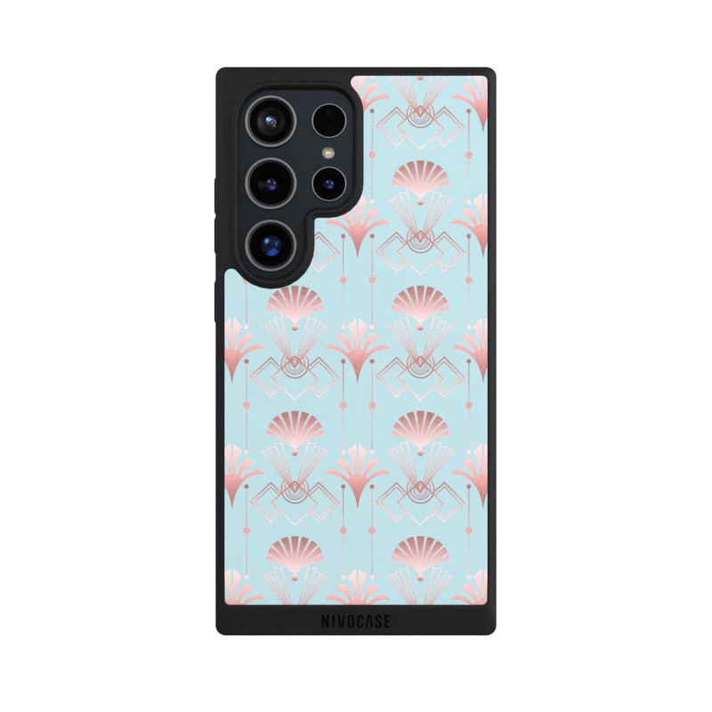 Galaxy S24 Ultra NIVOpure Art Deco Rose Gold Elegance Blue