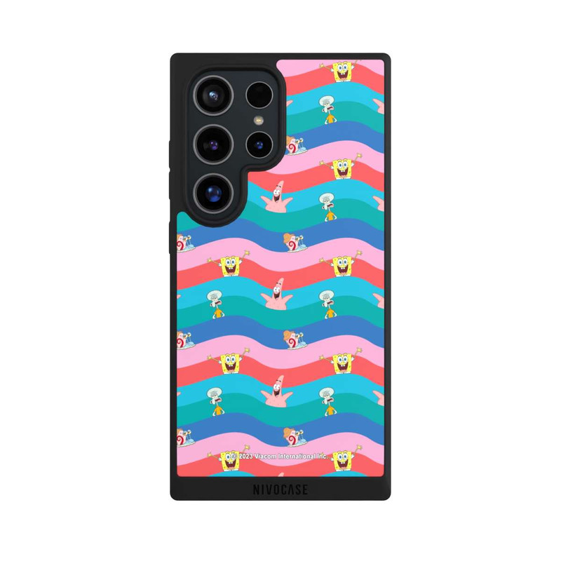 Galaxy S24 Ultra NIVOpure Spongebob Freunde Bunte Wellen