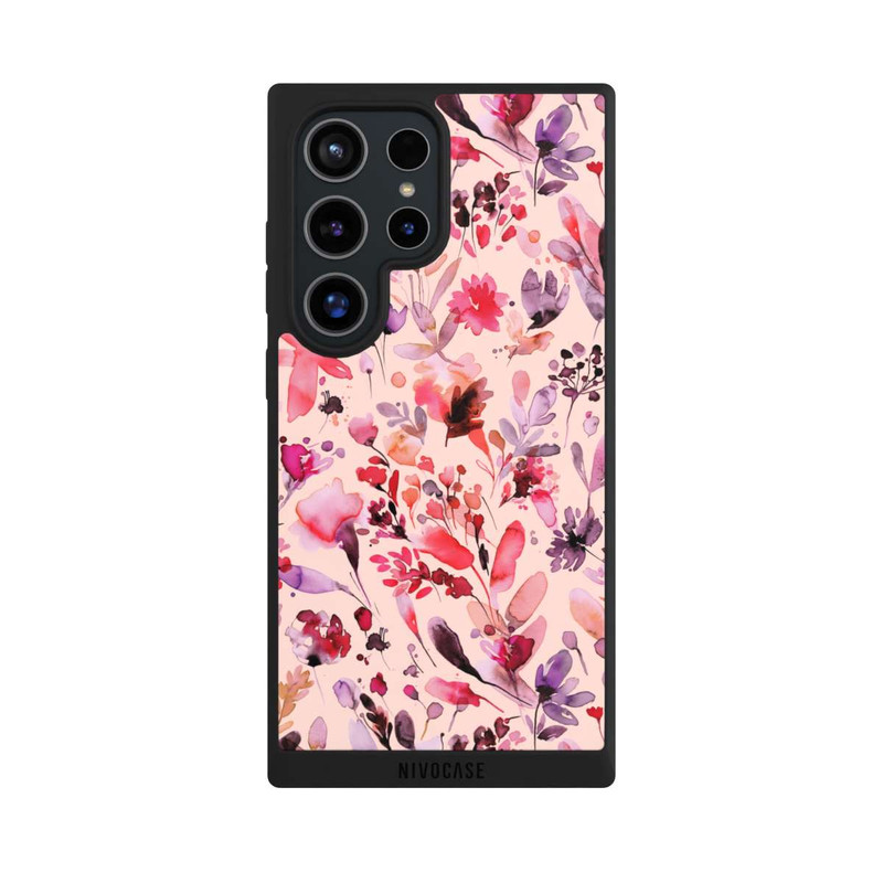 Galaxy S24 Ultra NIVOpure Künstlerische Blumen Viva Magenta
