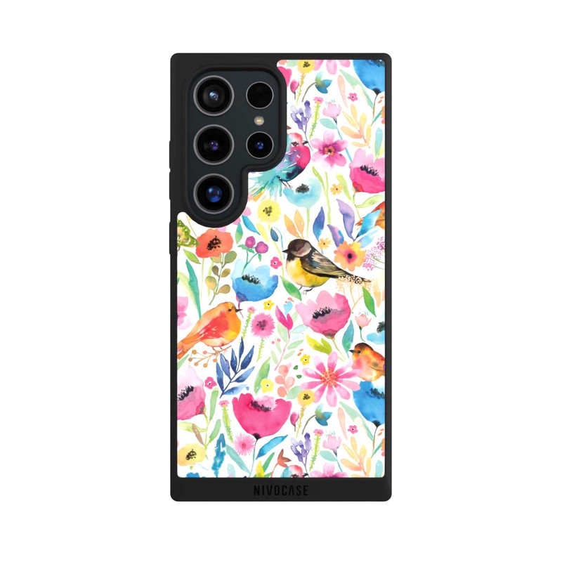 Galaxy S24 Ultra NIVOpure Oiseaux et fleurs fantaisistes