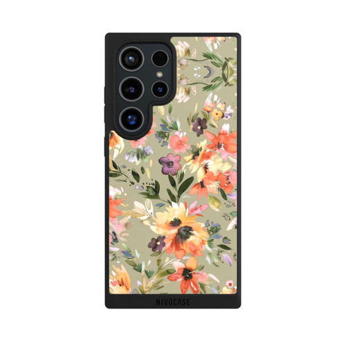 Samsung Galaxy S24 Ultra NIVOpure Malerische tropische Blumen Salbeigrün