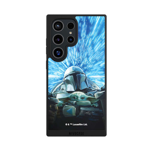 Samsung Galaxy S24 Ultra NIVOpure Grogu und Mando fliegen blau