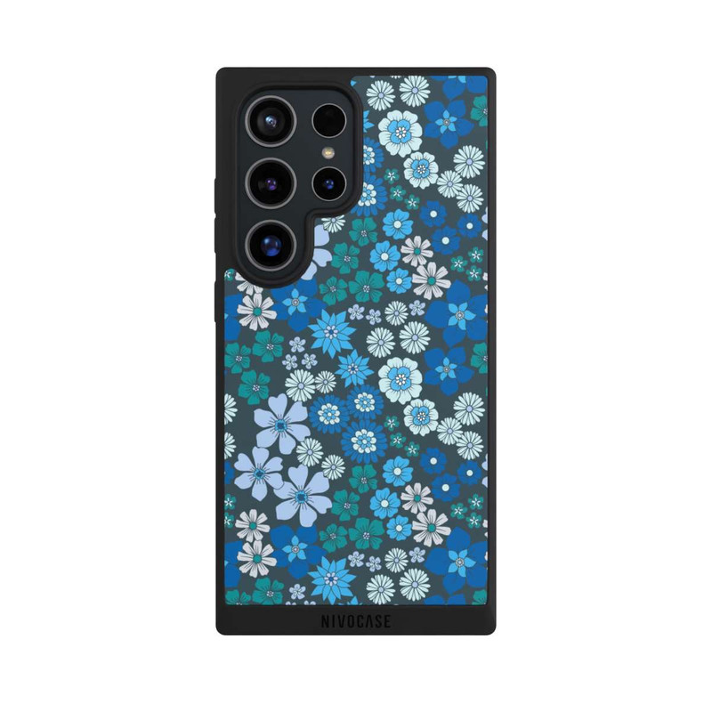 Galaxy S24 Ultra NIVOpure Fleurs bleues DeinDesign