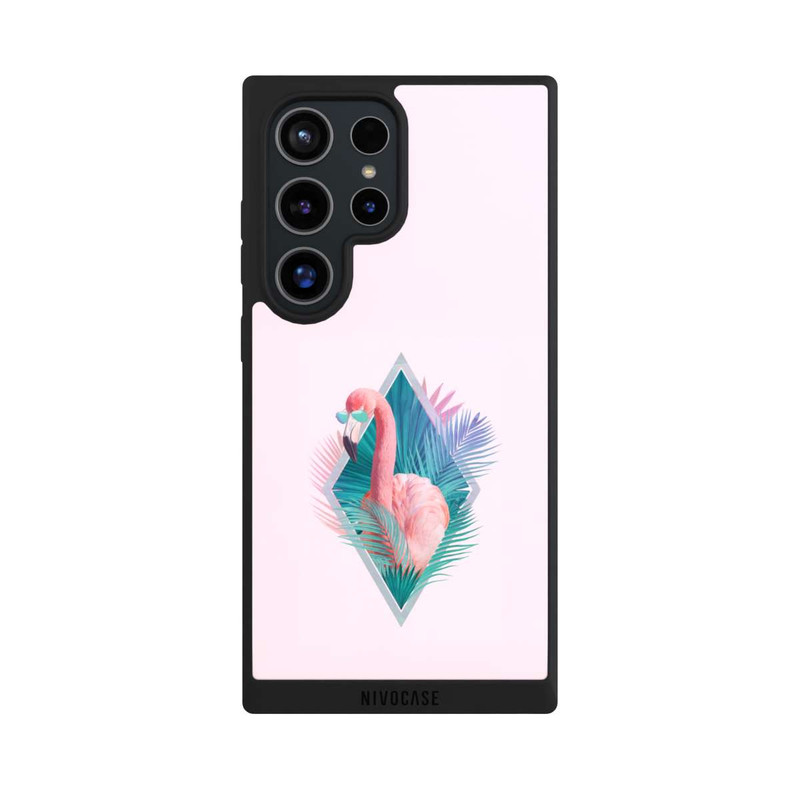 Galaxy S24 Ultra NIVOpure Tropical Leaves Flamingo