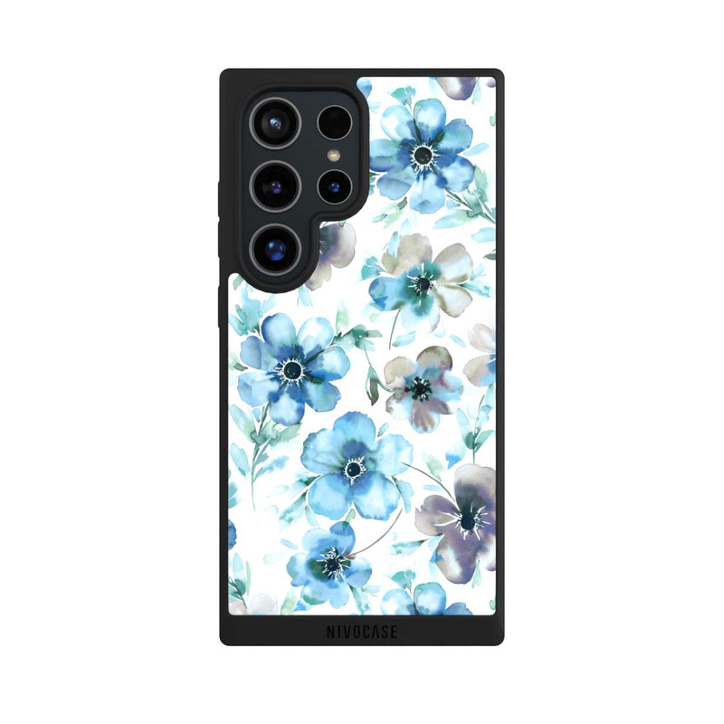 Galaxy S24 Ultra NIVOpure Blue Flower Pattern Trendy