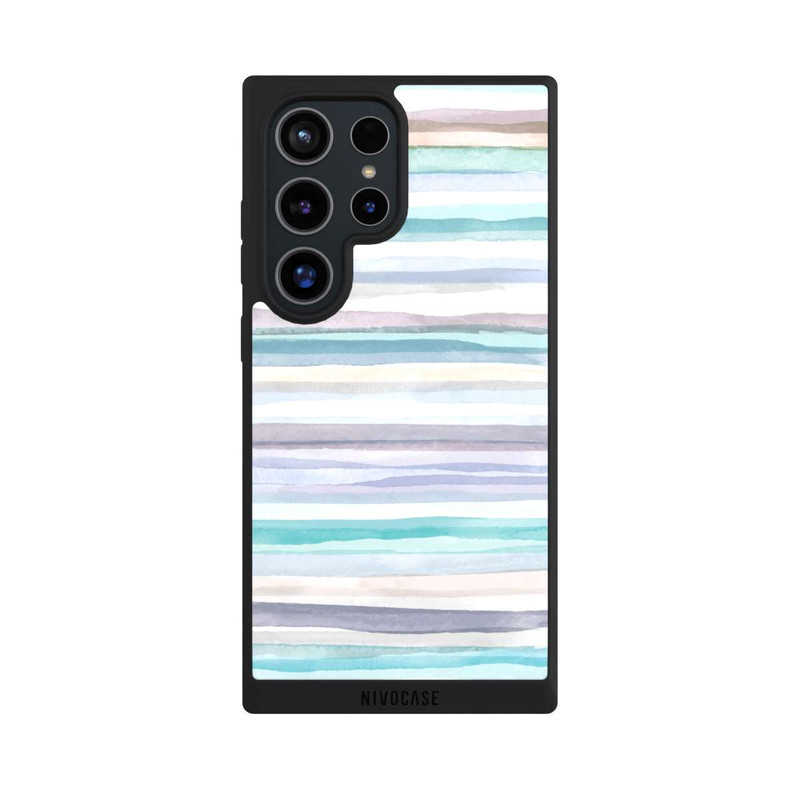 Galaxy S24 Ultra NIVOpure Pastellfarbene Streifen Blau