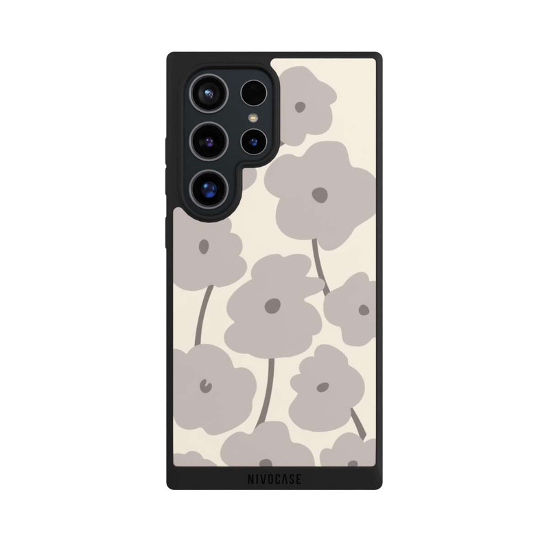 Galaxy S24 Ultra NIVOpure Fleurs minimalistes Beige