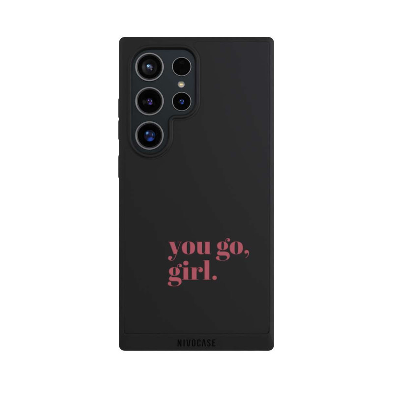Galaxy S24 Ultra NIVOpure You Go Girl Rosa Transparent