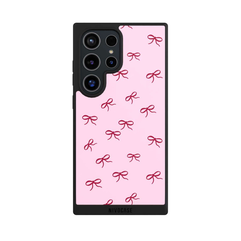 Galaxy S24 Ultra NIVOpure Bows Red Pink Pattern