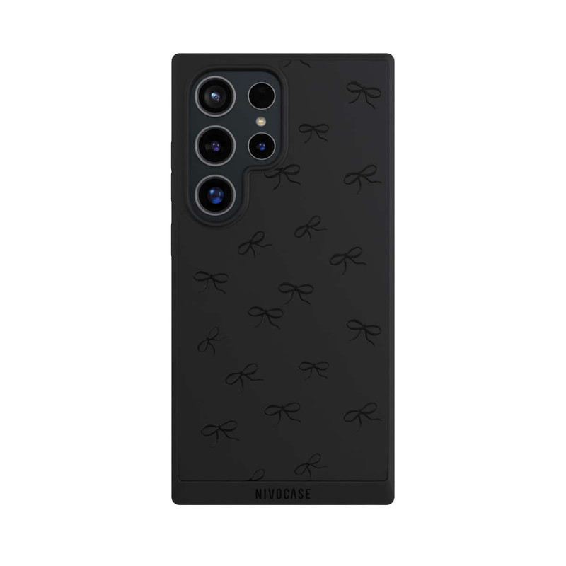 Galaxy S24 Ultra NIVOpure Schleifen Muster Schwarz Transparent