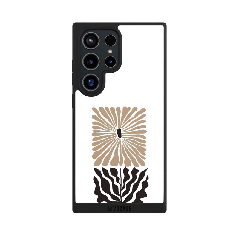 Galaxy S24 Ultra NIVOpure Eckige Blume Dunkelbraun