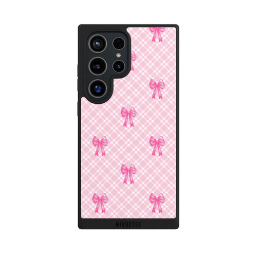 Samsung Galaxy S24 Ultra NIVOpure Pink Bows and Plaid Pattern