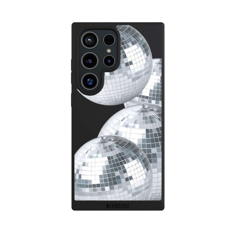 Galaxy S24 Ultra NIVOpure Discokugel Party Silver Transparent mit KI