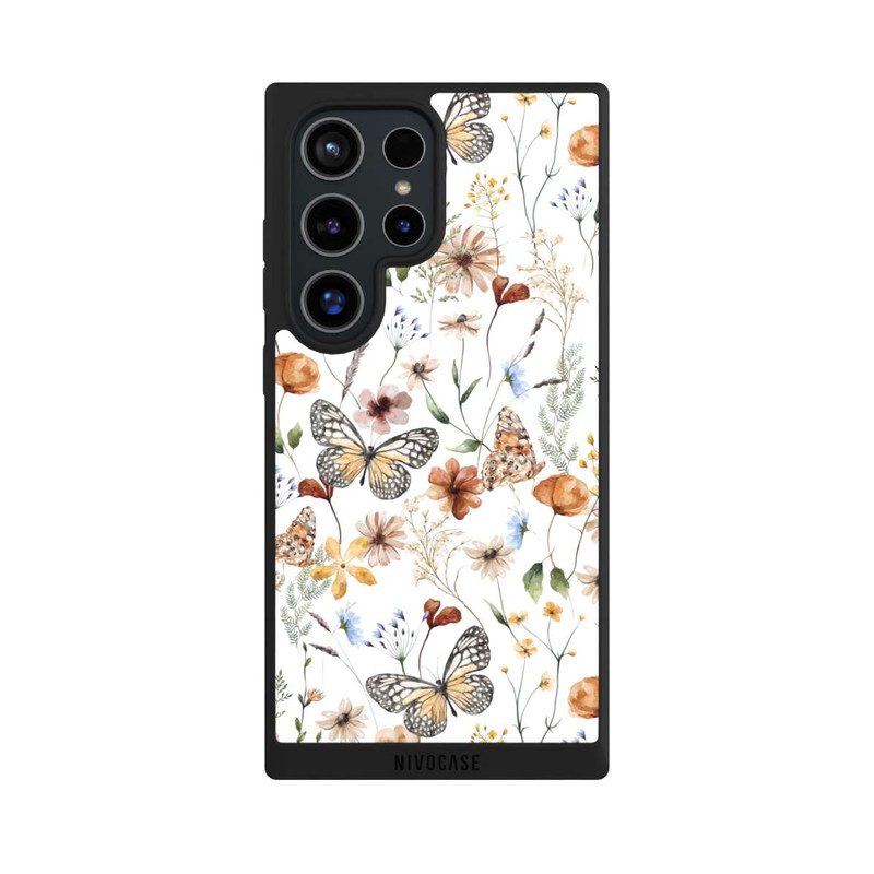 Galaxy S24 Ultra NIVOpure Wildflowers and Butterflies Pattern