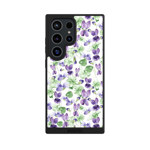 Samsung Galaxy S24 Ultra NIVOpure Purple Wildflowers Pattern Watercolor