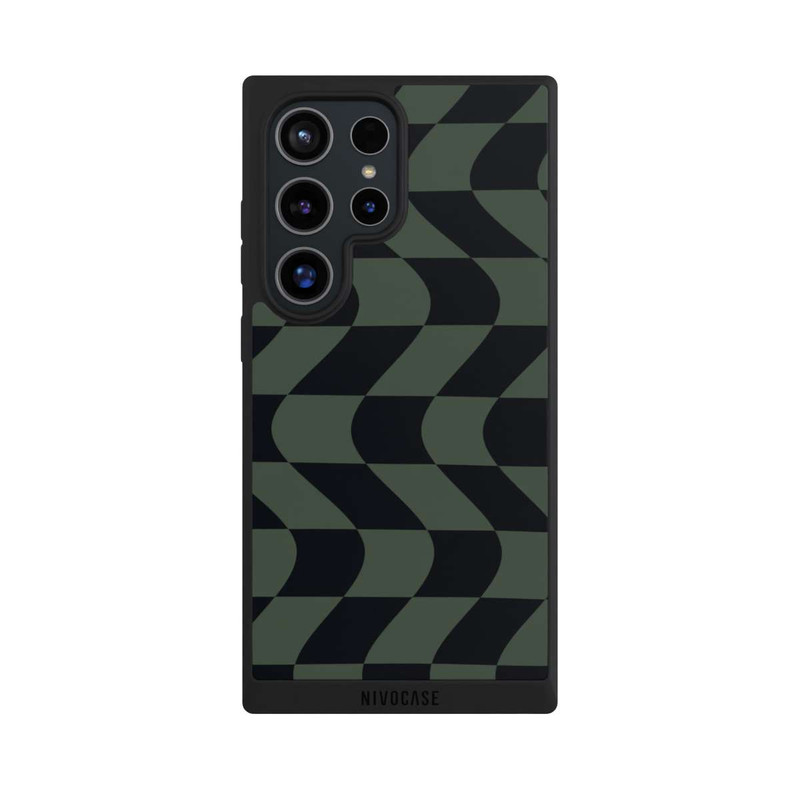 Galaxy S24 Ultra NIVOpure Checked Pattern Green Black