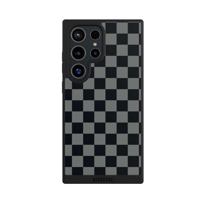 Galaxy S24 Ultra NIVOpure Checked Pattern Black Grey