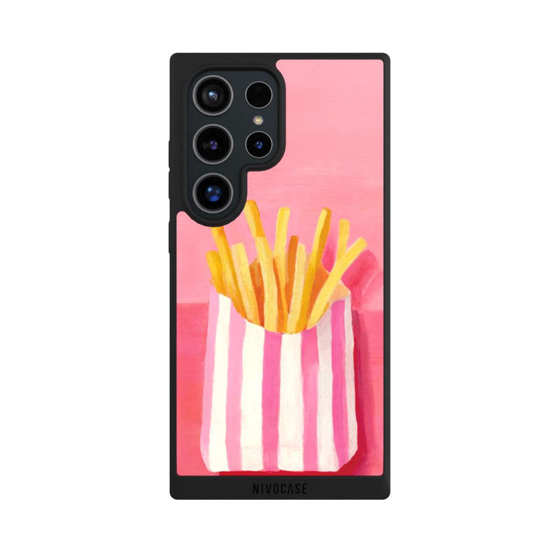 Galaxy S24 Ultra NIVOpure Retro Fries Pink Watercolor