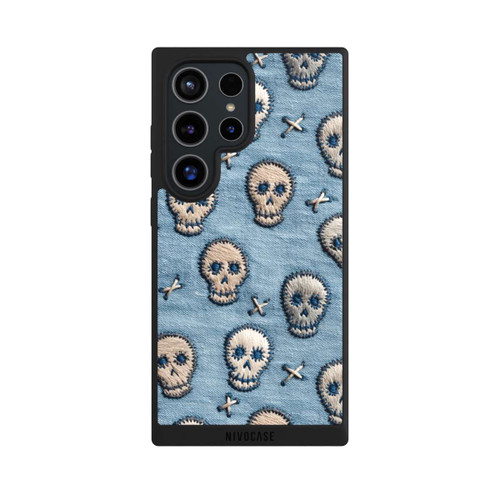 Samsung Galaxy S24 Ultra NIVOpure Skulls on Jeans Pattern