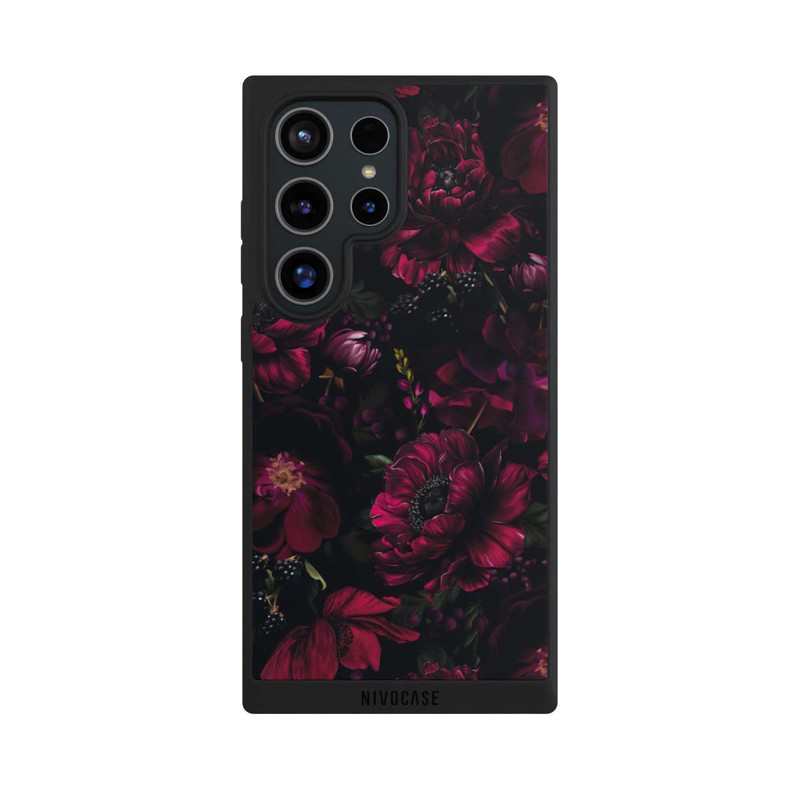 Galaxy S24 Ultra NIVOpure Dunkle Rote Blumen Liebe