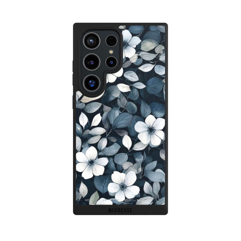 Galaxy S24 Ultra NIVOpure Blaue Negativblumen mit KI