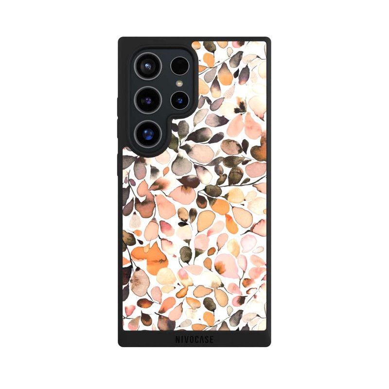 Galaxy S24 Ultra NIVOpure Eukalyptus Aquarellblätter Dunkelbraun Herbst