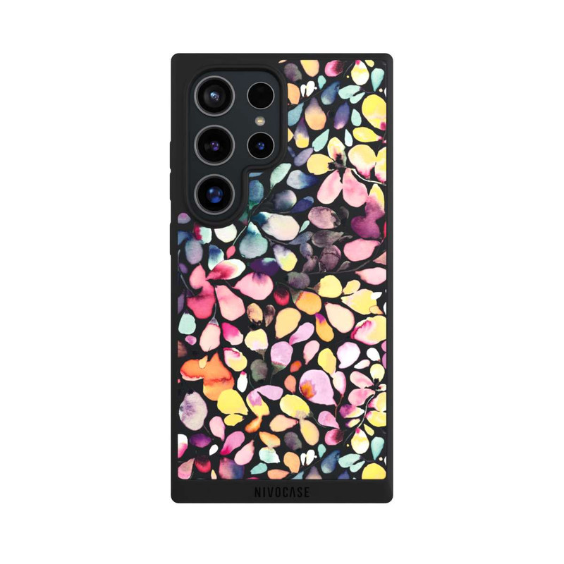 Galaxy S24 Ultra NIVOpure Watercolor Leaves Black
