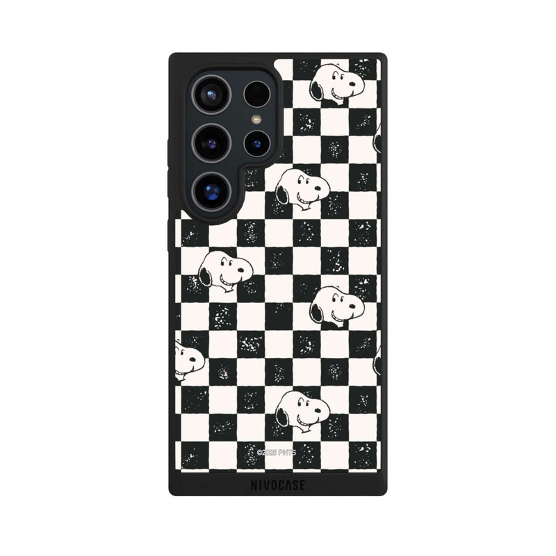 Galaxy S24 Ultra NIVOpure Snoopy Heads Checked Pattern