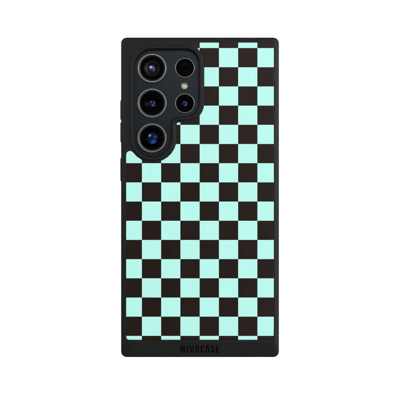 Galaxy S24 Ultra NIVOpure Checked Pattern Blue Brown