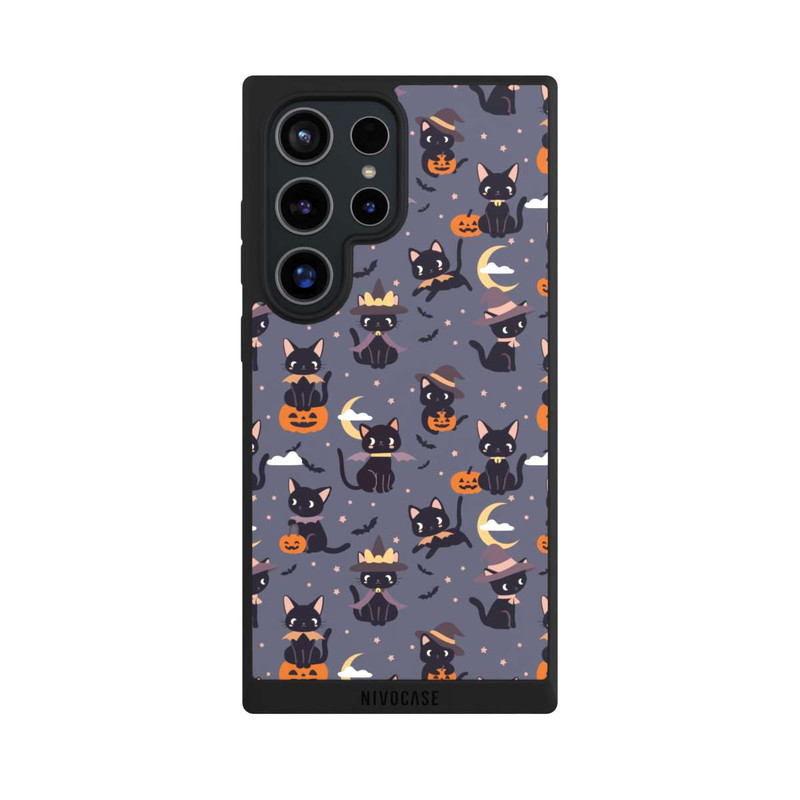 Galaxy S24 Ultra NIVOpure Cute Halloween Witch Cats and Pumpkins
