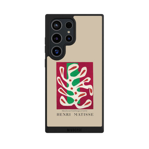 Samsung Galaxy S24 Ultra NIVOpure Blanche sur Fond Rouge et Vert by Henri Matisse