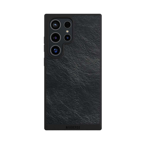 Samsung Galaxy S24 Ultra NIVOpure Schwarzer Lederlook Hintergrund