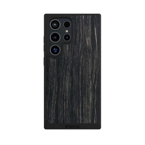 Samsung Galaxy S24 Ultra NIVOpure Dunkle Holzstruktur