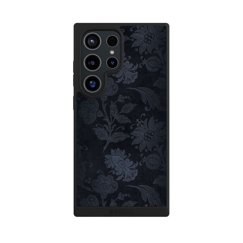 Galaxy S24 Ultra NIVOpure  Silberne Blumen auf Samt