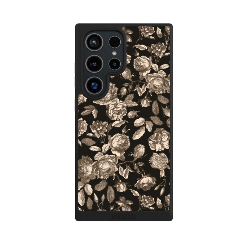 Galaxy S24 Ultra NIVOpure Leinwand dunkle Blumen