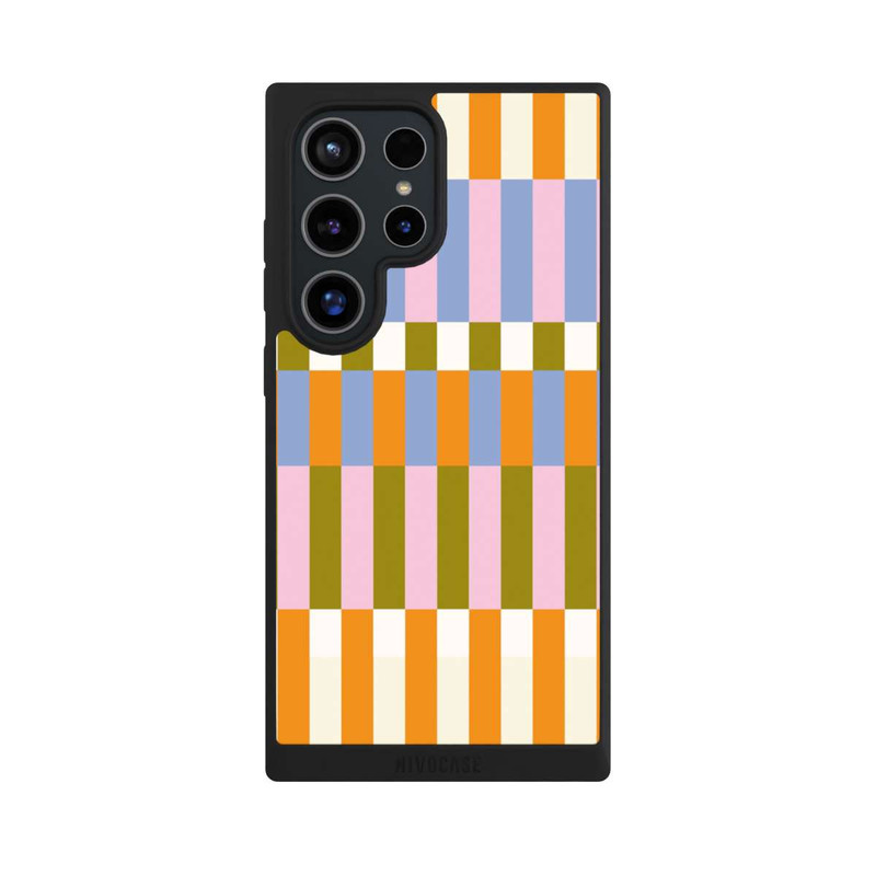 Galaxy S24 Ultra NIVOpure Thème à Carreaux Colorés et Audacieux
