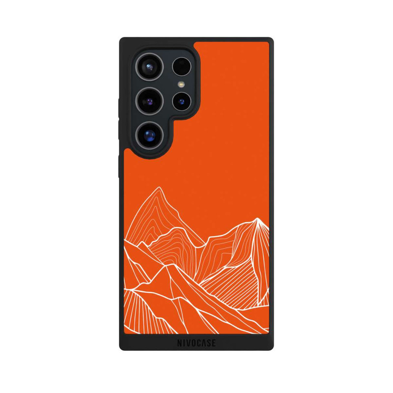 Galaxy S24 Ultra NIVOpure Höhenlinien Berg Orange