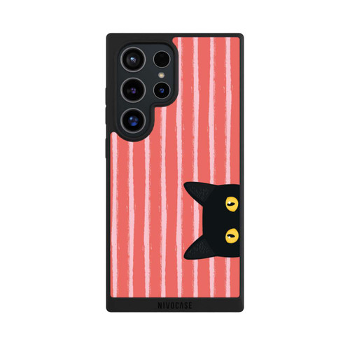 Samsung Galaxy S24 Ultra NIVOpure Schwarze Katze Gestreift Orange